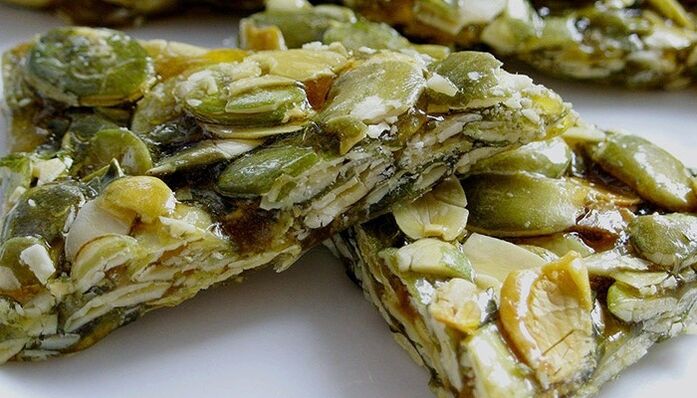 kozinaki dai semi di zucca per i vermi